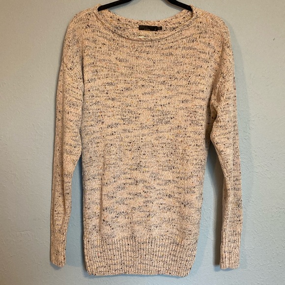 Prana Womens Size S Cypris Chenille Sweater Cream Marled Multicolored Speckles - Picture 3 of 13
